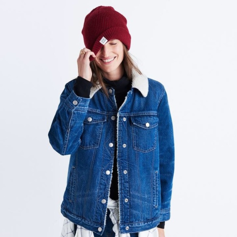 Madewell Oversized Jean Jacket - Sherpa Edition